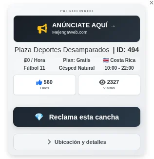 Cancha registrada en el mapa de MejengaWeb.com